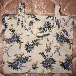 Off - White Floral Tank top